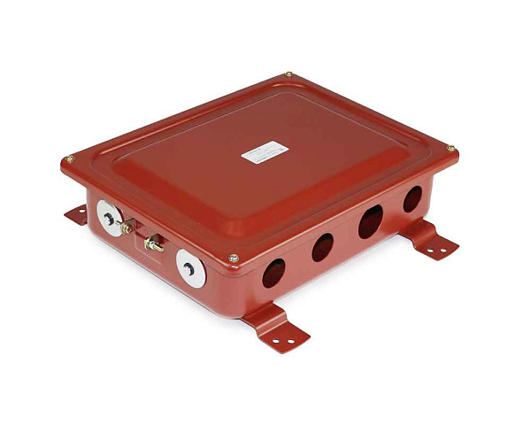 Коробка металлическая с заглушкам 345х266х107(12 отверстий: 8Ø25, 3Ø32, 1Ø40)IP65 ГОФРОМАТИК