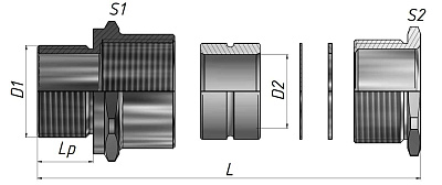 Ex-заглушка ЗРВЛ-G3/4 Ех db e II Gb U ГОФРОМАТИК