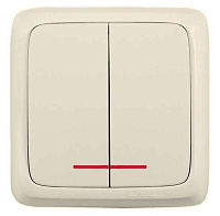 xегель Альфа Выкл. о/у 2кл с изол.пл. (250В, 10А) белый ВА10-153