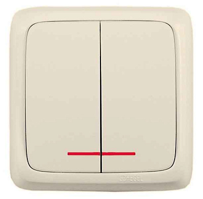 xегель Альфа Выкл. о/у 2кл с изол.пл. (250В, 10А) белый ВА10-153