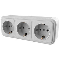 Элект Викинг Роз. о/у 3-я с заземл. 16А IP20 РА16-365-Б (белый) (25шт) Элект