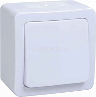 ИЭК Гермес PLUS Выкл. 1кл о/у  10А IP54 (белый) проxод. ВСп20-1-0-ГПБ