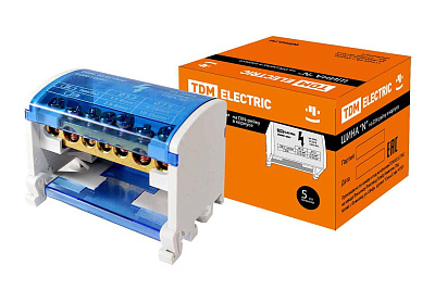 Шина нулевая в корпусе "N" 2x 7 групп на DIN-рейку (ИЭК)