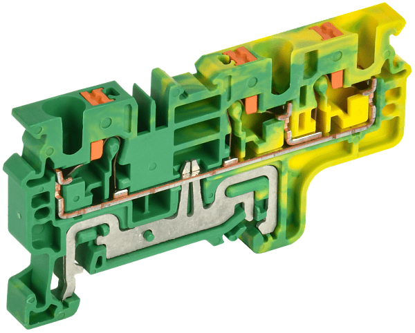 Колодка клеммная CP-MC-PEN земл. 3 вывода 4мм2 желто-зеленая  ИЭК
