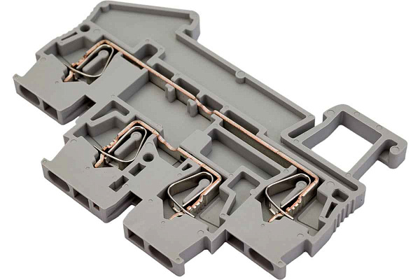 Колодка клеммная пружинная  JXB-ST-1.5 17.5А 3 вывода серая PROxima