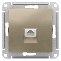 ШЭ Атлас Роз.телеф. с/у RJ11, (б/рамки, шампань) ATN000581 (5шт/уп)