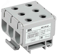 Клемма вводная КВС силовая  6-50 кв.мм серая 3-рядная ИЭК