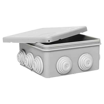 Коробка распаячная  КМР-030-014 пылевлаг. 100x100x50 10 мембр. ввода PROxima