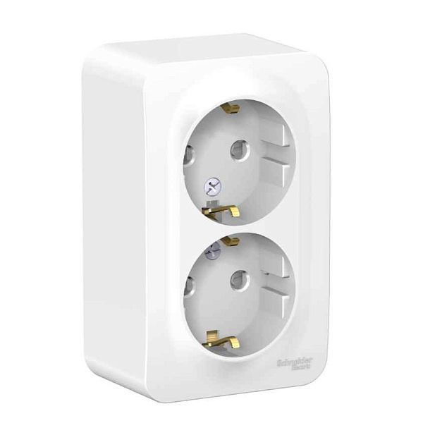 xегель Альфа Розетка о/у 2м с з/к изол. пл. (250В, 16А) белый  РА16-153