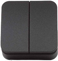 ШЭ БЛАНКА Выкл. 2кл. о/у , 10А  IP20 (антрацит, изол. пл.) (15шт) BLNVA105016