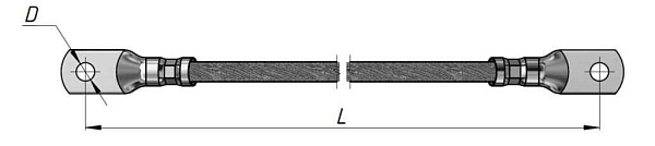 Проводник заземляющий П-300 S=6 мм (с двумя након.) ГОФРОМАТИК