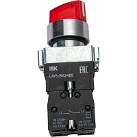 Переключат. LAY5-BK2465 на 2 полож. красн. ИЭК