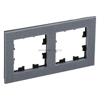 ШЭ Атлас рамка 2-я,(мрамор айс грей) ATN343202 (2шт/уп)