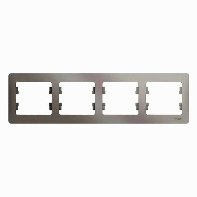 ШЭ Глосса Рамка 4-я гориз. GSL001204 (платина) (5шт/уп)