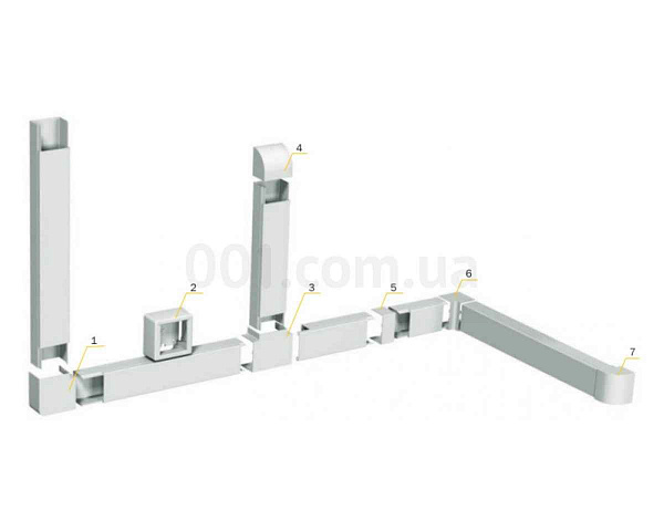 Кабель-канал  Угол Т-образный КМТ 80x60 "ЭЛЕКОР"