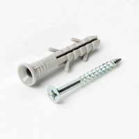 ДЮБЕЛЬ  6x60 быст. монтажа с гвоздев. шурупом потай.п/п (упак/150шт) ЕКТ