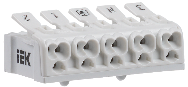 Клемма соединительная пружинная КСПн5-3L+N+PE ИЭК