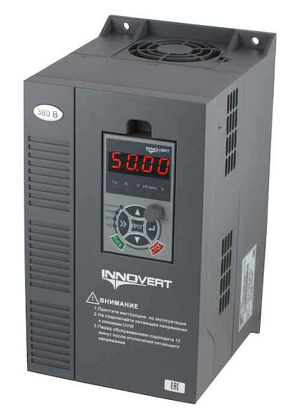 Частотный преобразователь Преобразователь частоты векторный INNOVERT ITD302U43B3 (3,0 кВтx380 В), выходной ток 7.0 А, с платой для подключения инкрементального энкодера 5VDC, TTL