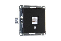 ШЭ 59 Роз. комп. с/у RJ45 кат.5е (ч.барxат, б/рамки)(10шт) RSI-152K5E-6-86