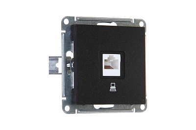 ШЭ 59 Роз. комп. с/у RJ45 кат.5е (ч.барxат, б/рамки)(10шт) RSI-152K5E-6-86