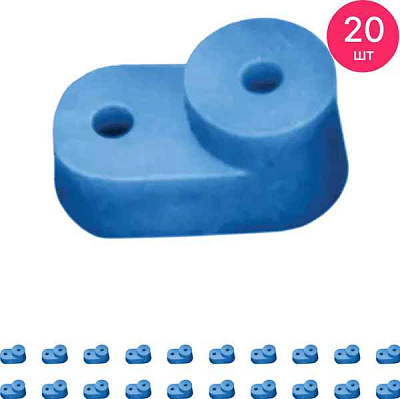 Изолятор угловой для нулевой шины синий (ИЭК)