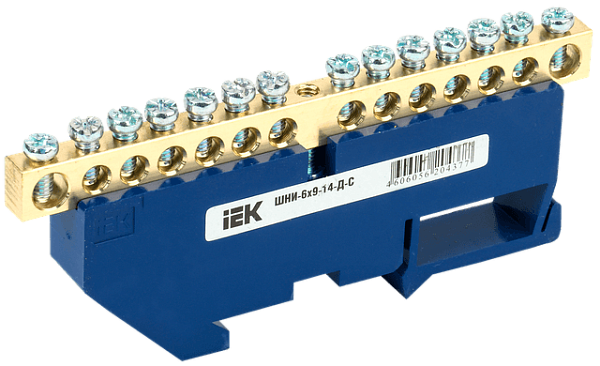 Шина нулевая на DIN-изол ШНИ-6x9-10-Д-С ИЭК