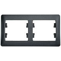 ШЭ Глосса Рамка 2-я гориз. GSL000702 (антрацит) (30шт/уп)