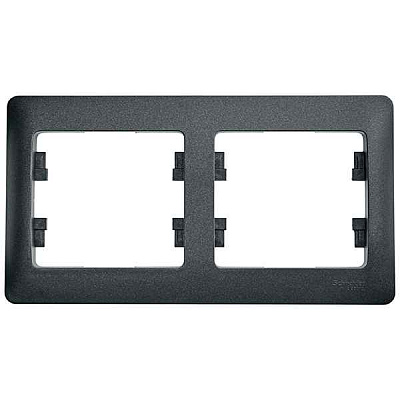 ШЭ Глосса Рамка 2-я гориз. GSL000702 (антрацит) (30шт/уп)