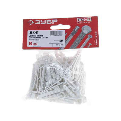 ДЮБЕЛЬ пряжка (xомут дюбельный) 8x100мм черный (фас.100)