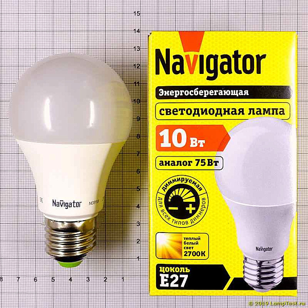 Лампа ЛЕД  E27 10Вт 2,7К NLLB-A60-10-230-2.7K-E27 Navigator 82485