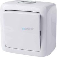 xегель Альфа Выкл. о/у 1кл брызгозащ. IP44 (250В, 10А) белый ВА10-211