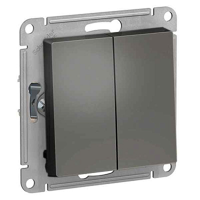 ШЭ Атлас Выкл. 2кл. с/у,  10А, (б/рамки, сталь) ATN000951 (5шт/уп)