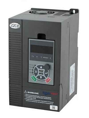 ЧП Преобразователь частоты векторный INNOVERT ITD112U43B2 (1,1 кВтx380 В), выходной ток 3.0 А, NPN/PNP Б/У (следы монтажа на проушинах крепления к монтажной панели) INNOVERT