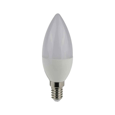 Лампа ЛЕД  E14  5Вт свеча мат.4К LED Candle C37 400lm 4000K E14 IEK