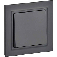 ИЭК Брайт Выкл. 1-кл. с/у  10А IP20 ВСР10-1-0-БрГ графит в сборе