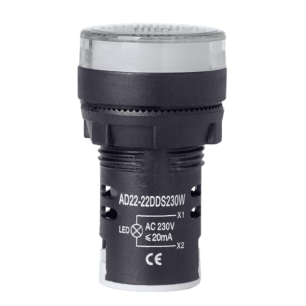 Сигнальн.арматура АD-22DS(LED) белая (матрица) 230В ИЭК AC ИЭК