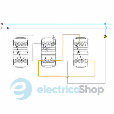 ШЭ Уника Перекл. 1кл. перекрестный с/у (беж., б/рамки) MGU3.105.25 (10шт/уп)