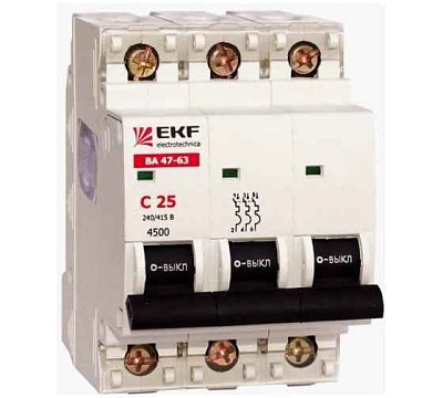 Автомат  3п 50А (C)  4,5кА EKF PROxima