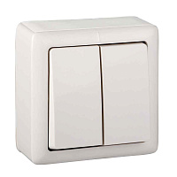 ШЭ xит Выкл. о/у 2кл. с изол. пл. 6А (белый)(156шт) VA56-232I-B