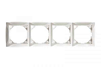 ШЭ Дуэт Рамка 4-я с/у (бел) (15шт/уп) WDE000104