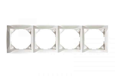 ШЭ Дуэт Рамка 4-я с/у (бел) (15шт/уп) WDE000104