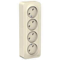 ШЭ БЛАНКА Роз. 4-ая о/у, б/з/к б/шт 16А  (белый, изол. пл.) (5шт) BLNRA000411