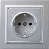 ИЭК Брайт Роз. 1м с з/к с з/шт 16А РСР14-1-0-БрЖ жемчуг в сборе 20IP  IEK