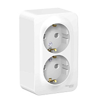 xегель Альфа Розетка о/у 2м с з/к изол. пл. (250В, 16А) белый  РА16-153
