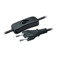 Шнур 2x 0,5 (1,7м) NPS-FS-170-2x0.5-BL 1.7м с выкл. черный 61720 Navigator