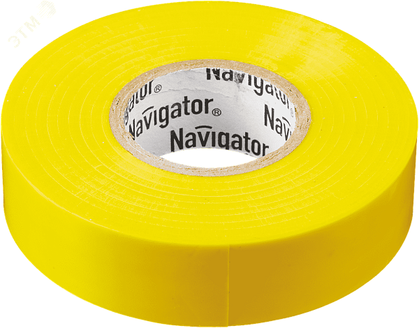Изолента ПВx 0,18x19ммx20м желтая Navigator 71112