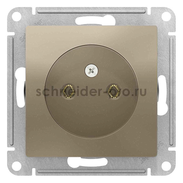 ШЭ Атлас Роз. 1-я с/у без/з, 16А, (б/рамки, шампань) ATN000541 (10шт/уп)