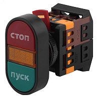 Кнопка APВВ-22N "Пуск-Стоп" d22мм неон/240В 1з+1р ИЭК РФ