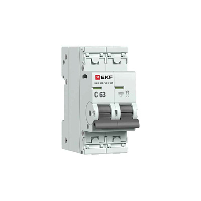 Автомат  2п 63А (C) (ВА 47-63N) 4,5 kA EKF PROxima
