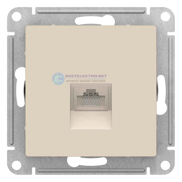 ШЭ Атлас Роз.комп. с/у RJ45, (б/рамки, беж) ATN000283 (10шт/уп)